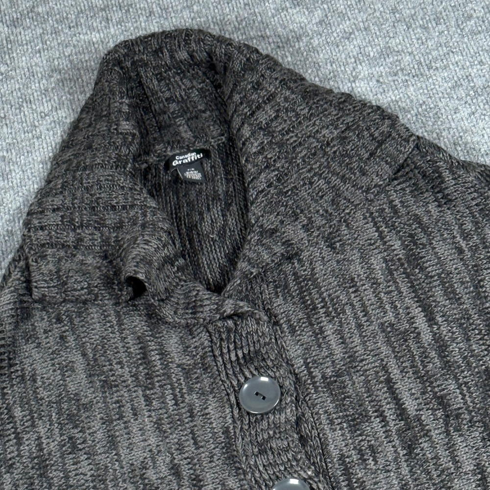 Oversized Chic Knit Poncho‎ Sweater Shawl Collar Button Front P/S Fall Bohemian